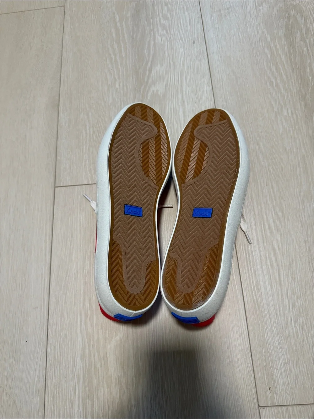 Keds Red Canvas Low-Top Sneakers with White Laces